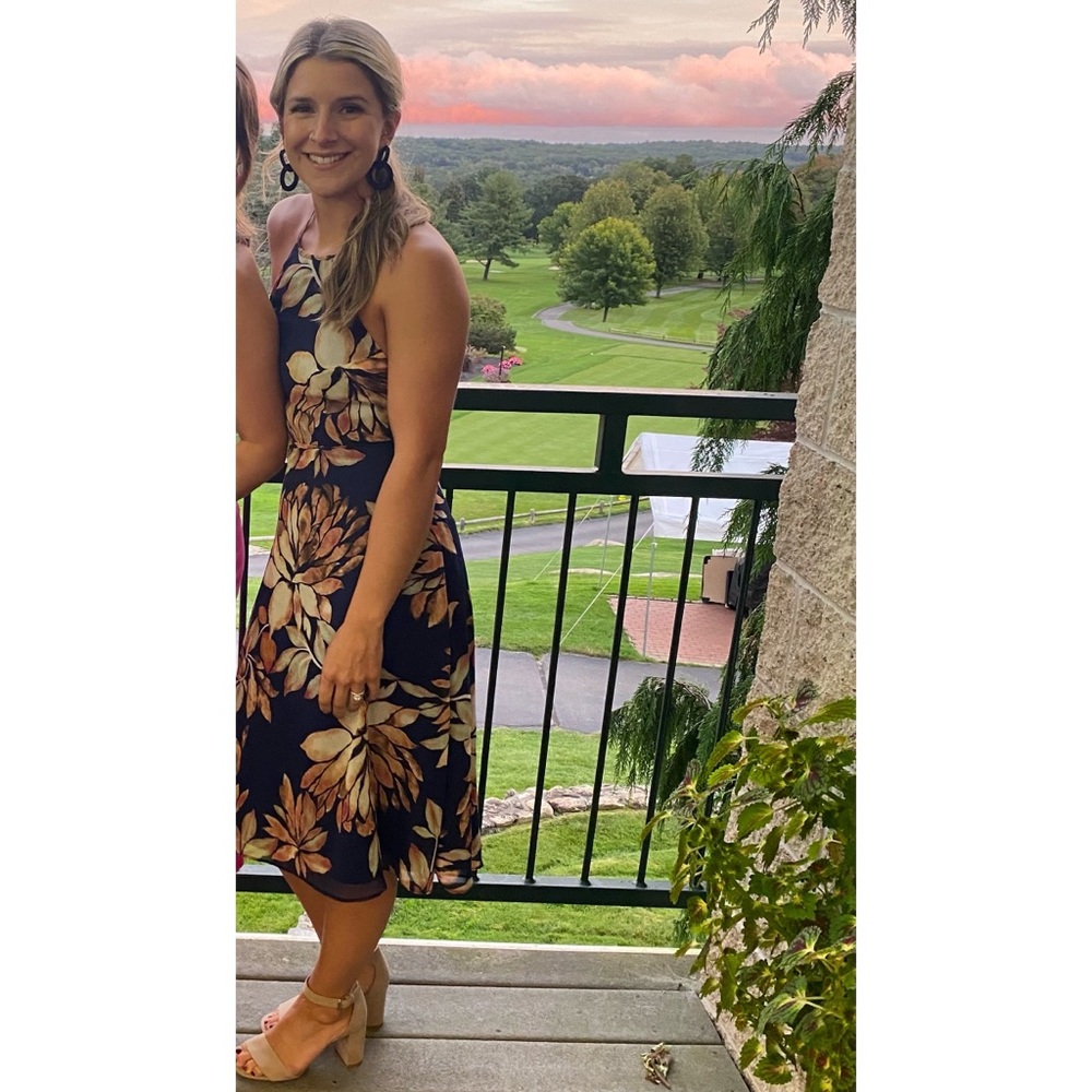 Lulu’s Adventure Seeker, Navy Blue Floral Dress
